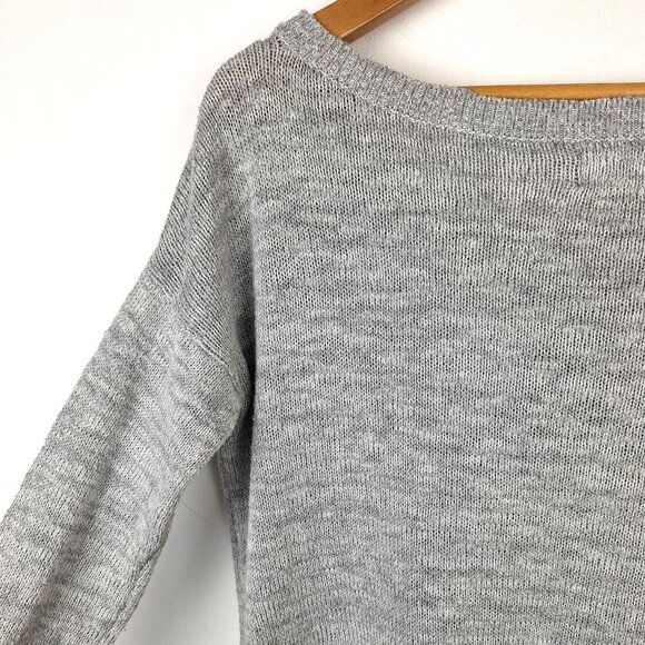 Hollister bear hug sweater, Size S. Gray blue. Cute y2k. Cotton blend Stretchy - Picture 9 of 13